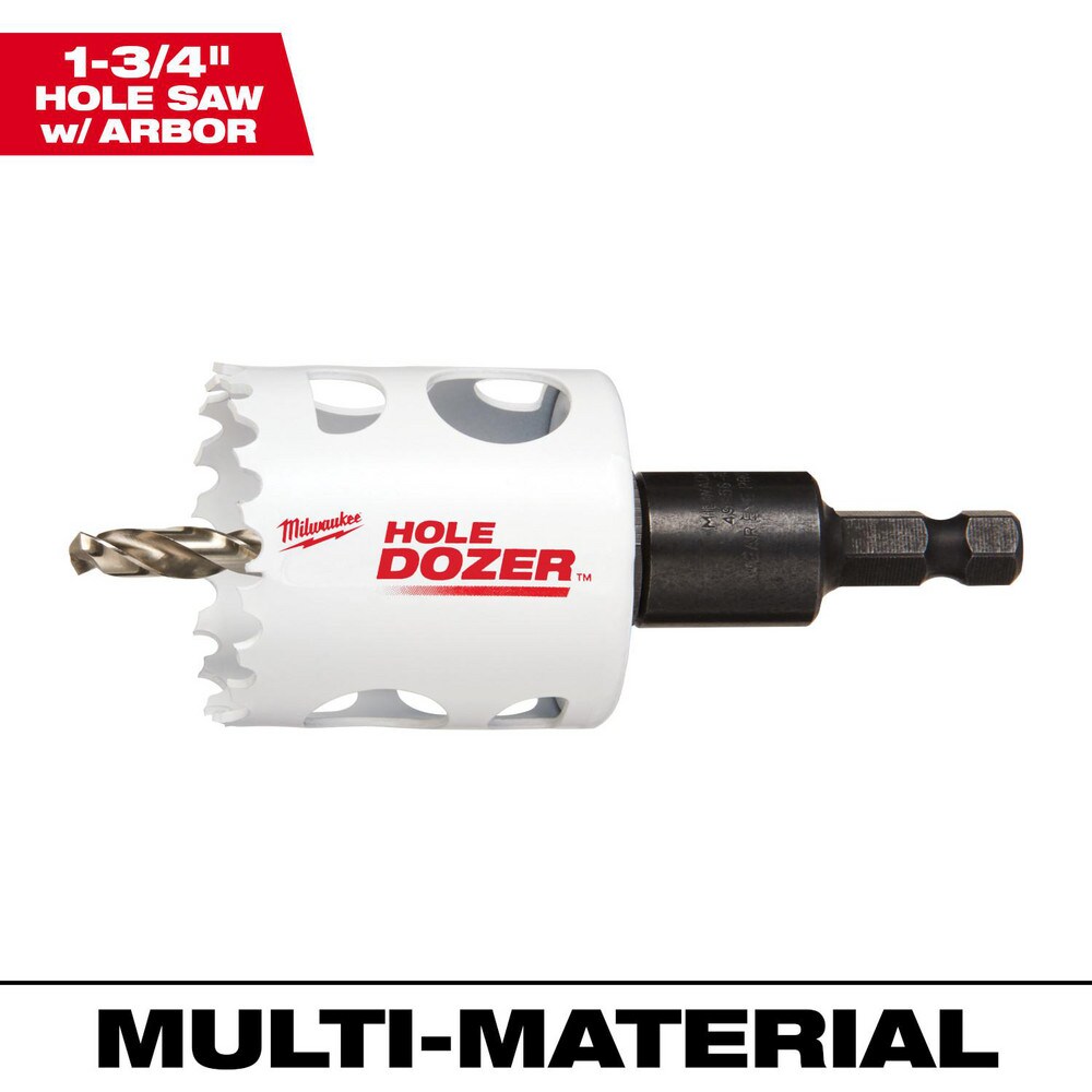 Hole Saws; Hole Saw Compatibility: Power Drills ; Saw Diameter (Inch): 1-3/4 ; Saw Material: Bi-Metal ; Cutting Depth (Decimal Inch): 1.8000 ; Cutting Edge Style: Toothed ; Material Application: General Purpose