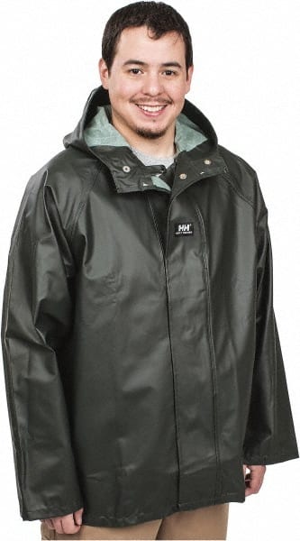 Helly Hansen 70300_490-L Rain Jacket: Size L, Gray, PVC 