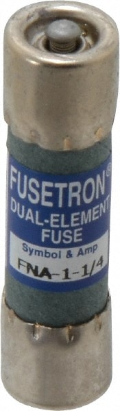 Cooper Bussmann FNA-1-1/4 Cartridge Time Delay Fuse: 1.25 A, 1-1/2" OAL Image