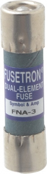 Cooper Bussmann FNA-3 Cartridge Time Delay Fuse: 3 A, 1-1/2" OAL Image