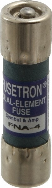 Cooper Bussmann FNA-4 Cartridge Time Delay Fuse: 4 A, 1-1/2" OAL Image