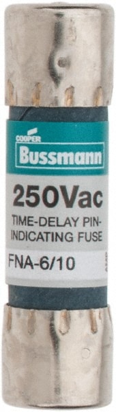 Cooper Bussmann FNA-6/10 Cartridge Time Delay Fuse: 0.6 A, 1-1/2" OAL Image