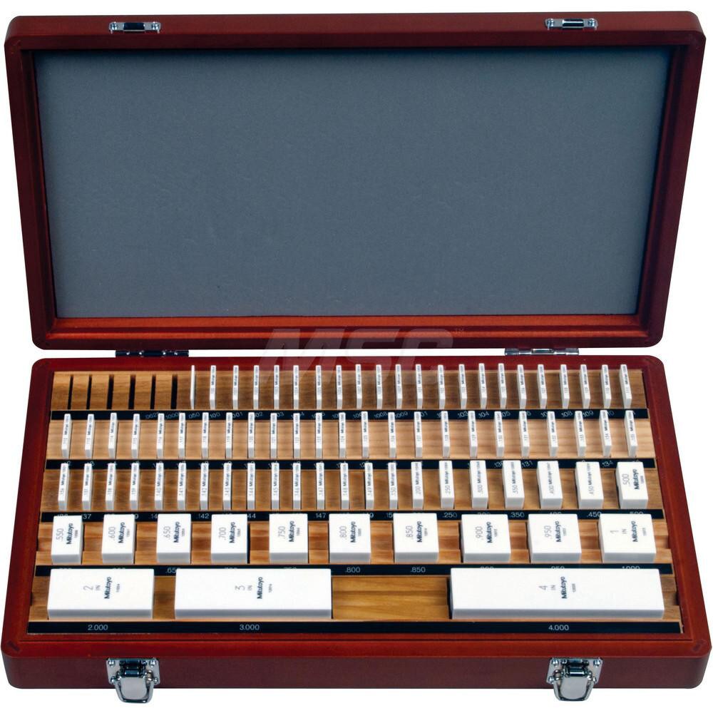 Gage Block & Spacer Sets; Accuracy Grade: ASME 0 ; Minimum Size: .101in ; Maximum Size: .149in ; Material: Ceramic ; Number Of Pieces: 81