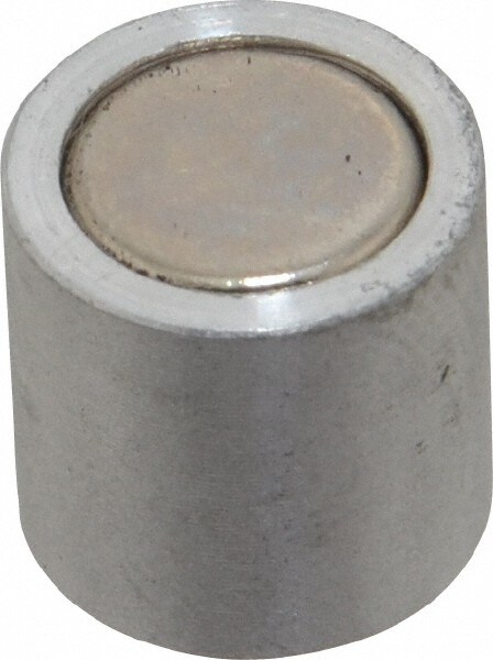 10-24 Thread, 1/2" Diam, 1/2" High, 1.33 Lb Average Pull Force, Neodymium Rare Earth Pot Magnet