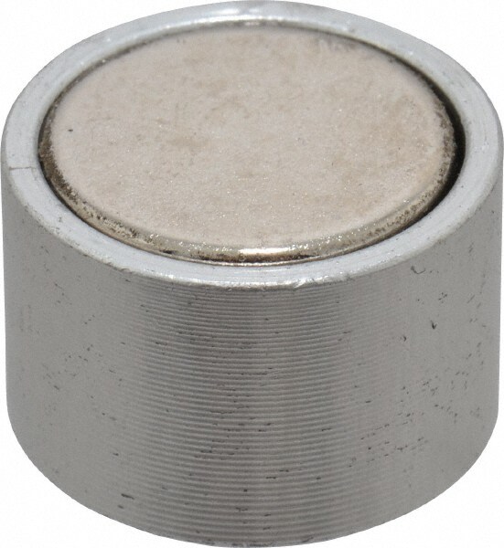 10-24 Thread, 3/4" Diam, 1/2" High, 3 Lb Average Pull Force, Neodymium Rare Earth Pot Magnet