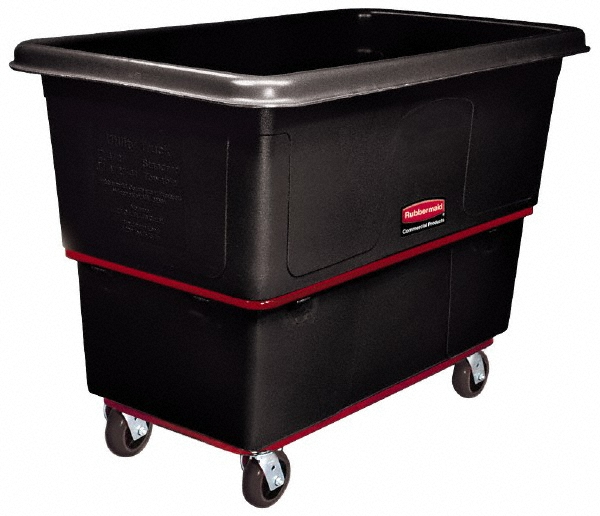 Rubbermaid 1,200 Lb Load Capacity, 20 Cu Ft, Polyethylene Utility Truck - 34" Wide x 48-1/4" Long x 37" High, Black | Part #FG472000BLA