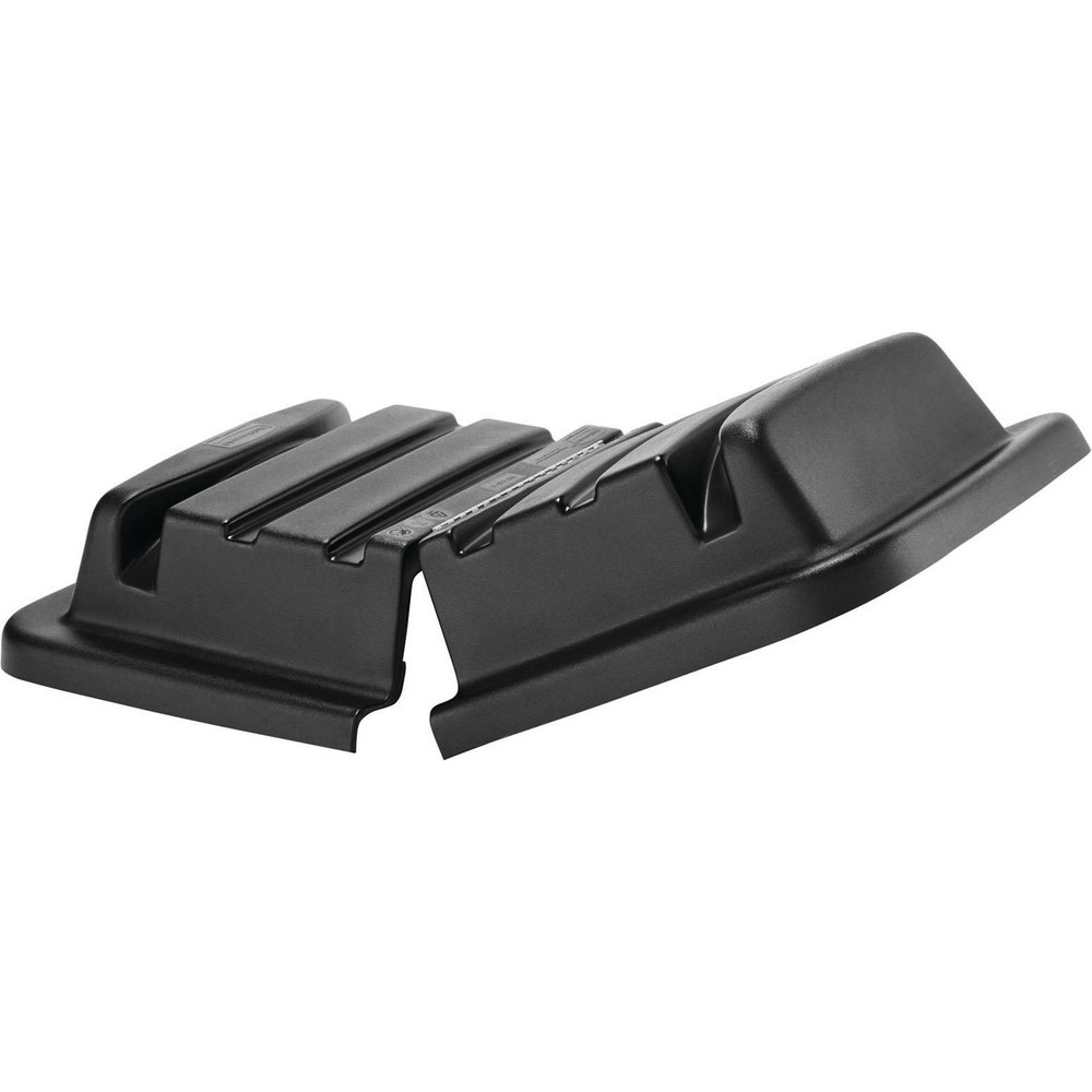 Rubbermaid FG460900BLA 38-3/8" Long x 25-3/4" Wide x 8-1/2" High, Black Polyethylene Hinged Lid Image