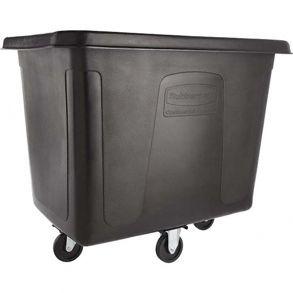 Rubbermaid FG461600BLA Polyethylene Basket Truck: 16 cu ft, 500 lb Capacity Image