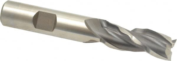 Weldon 65702-00-W 1/2" Diam 3-Flute 30° High Speed Steel Square Roughing & Finishing End Mill 