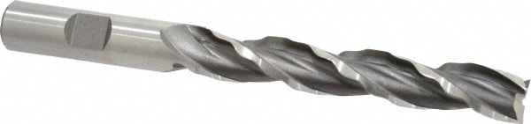 Weldon 65706-00-W 1/2" Diam 3-Flute 30° High Speed Steel Square Roughing & Finishing End Mill Image