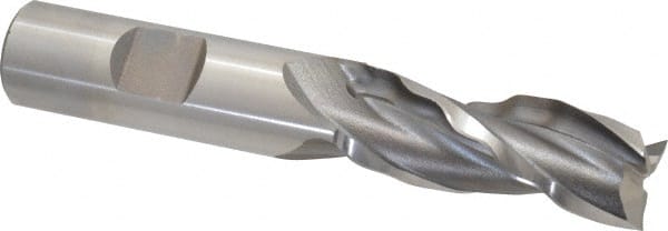 Weldon 65708-00-W 5/8" Diam 3-Flute 30° High Speed Steel Square Roughing & Finishing End Mill 
