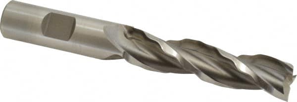 Weldon 65710-00-W 5/8" Diam 3-Flute 30° High Speed Steel Square Roughing & Finishing End Mill 