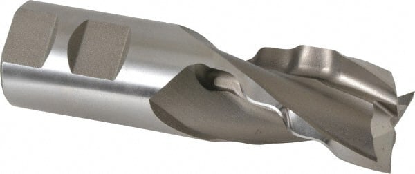 Weldon 65728-00-W 1-1/4" Diam 3-Flute 30° High Speed Steel Square Roughing & Finishing End Mill 