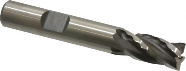 Weldon 65802-00-W 3/8" Diam 4-Flute 30° High Speed Steel Square Roughing & Finishing End Mill 