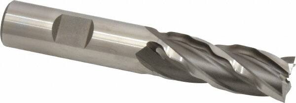 Weldon 65812-00-W 5/8" Diam 4-Flute 30° High Speed Steel Square Roughing & Finishing End Mill 