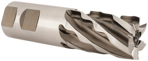 Weldon 65912-00-W 1-1/4" Diam 6-Flute 30° High Speed Steel Square Roughing & Finishing End Mill 