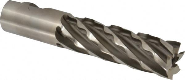 Weldon 65916-00-W 1-1/4" Diam 6-Flute 30° High Speed Steel Square Roughing & Finishing End Mill 