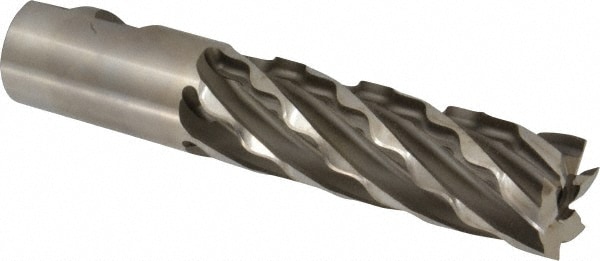 Weldon 65916-00-W 1-1/4" Diam 6-Flute 30° High Speed Steel Square Roughing & Finishing End Mill Image