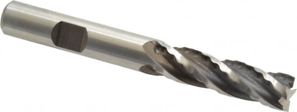 5/16 Shank Diam Uncoated Single End Solid Carbide 5/16 Diam Corner Radius Roughing End Mill 3 Overall Length Centercutting 38° Helix Angle 1 Length of Cut 