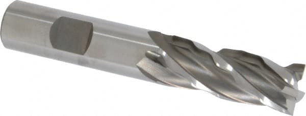 Weldon 66112-00-W 5/8" Diam 4-Flute 30° High Speed Steel Square Roughing & Finishing End Mill 
