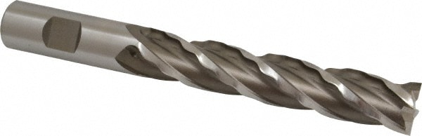 Weldon 66122-00-W 3/4" Diam 4-Flute 30° High Speed Steel Square Roughing & Finishing End Mill Image