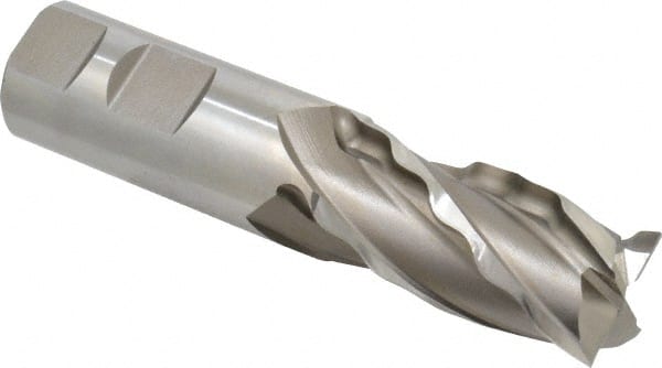 30 Deg Helix Bright 4 Flutes Melin Tool CCS Cobalt Steel Square Nose End Mill Weldon Shank 2.1250 Overall Length 0.3750 Cutting Diameter 0.3750 Shank Diameter Finish Uncoated 