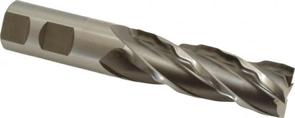 Weldon 66132-00-W 1" Diam 4-Flute 30° High Speed Steel Square Roughing & Finishing End Mill 