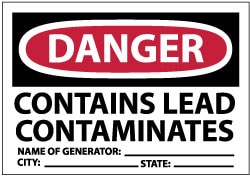Nmc Danger Contains Lead Contaminates Name Of Generator City State 3 Long X 5 Wide Paper Safety Sign Msc Industrial Supply Nmc Danger Contains Lead Contaminates Name Of Generator City State 3 Long X 5 Wide Paper Safety Sign Msc Industrial Supply