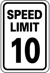 AccuformNMC - Speed Limit Sign: Rectangle, 