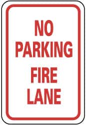 fire lane parking aluminum wide sign nmc