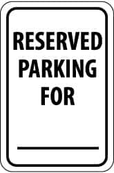 4 Pack of Signs Reserved Parking Police Print Blue White and Black Notice Parking Metal Large Sign 12x18