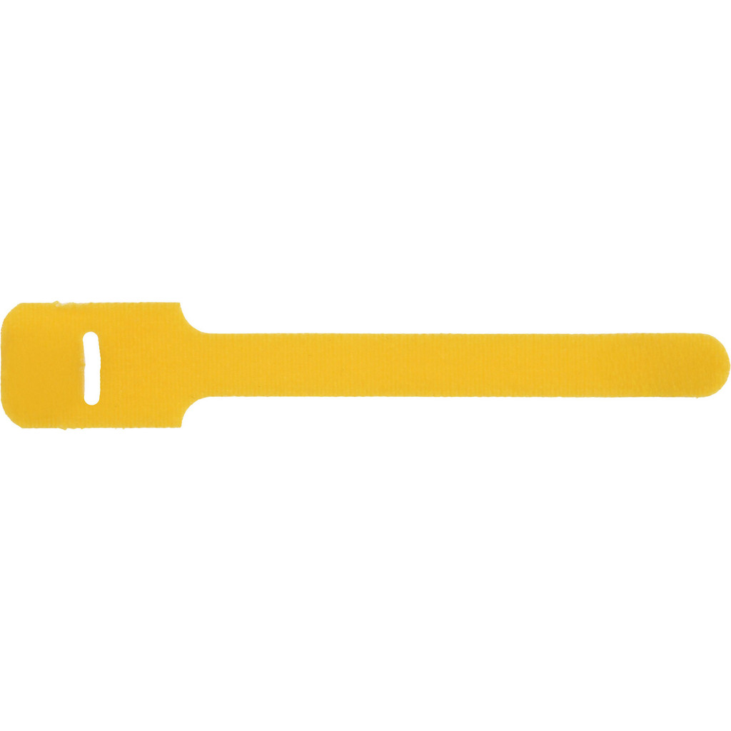 SpeedTech | SpeedWrap ES Cable Tie: 6" Long, Yellow, Nylon & Polyethylene, Hook & Loop Strap - 40 lb Tensile Strength, 1-1/4" Bundle Dia | Part
