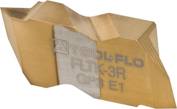 Tool-Flo 613600RJ5R Threading Insert:3 Size, FLTK Style, GP3 Grade, Micrograin Grade, Solid Carbide 
