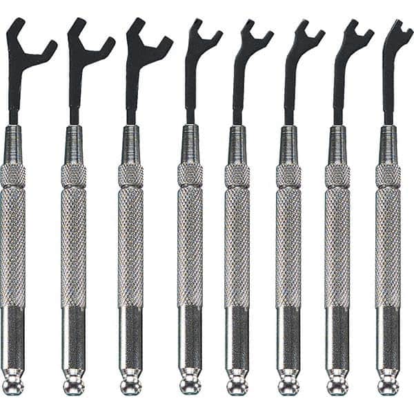 Moody Tools 58-0151 Open End Wrench Set: 8 Pc, 1/4" 1/8" 3/16" 3/32" 5/32" 5/64" 516" & 7/64" Wrench, Inch 