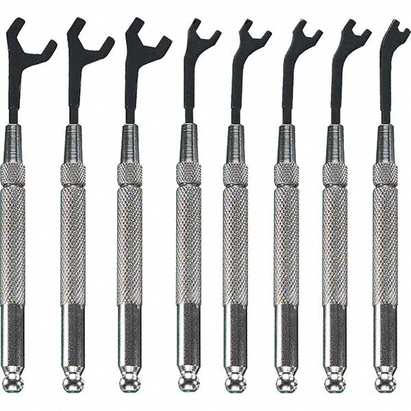 Open End Wrench Set: 8 Pc, 1/4" 1/8" 3/16" 3/32" 5/32" 5/64" 516" & 7/64" Wrench, Inch