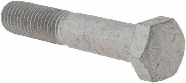 Armor Coat Hex Head Cap Screw: 5/8-11, 3-1/2" Length Under Head, Grade 8 Steel - Partially Threaded, 15/16" Hex, ASME B18.2.1 & SAE J429