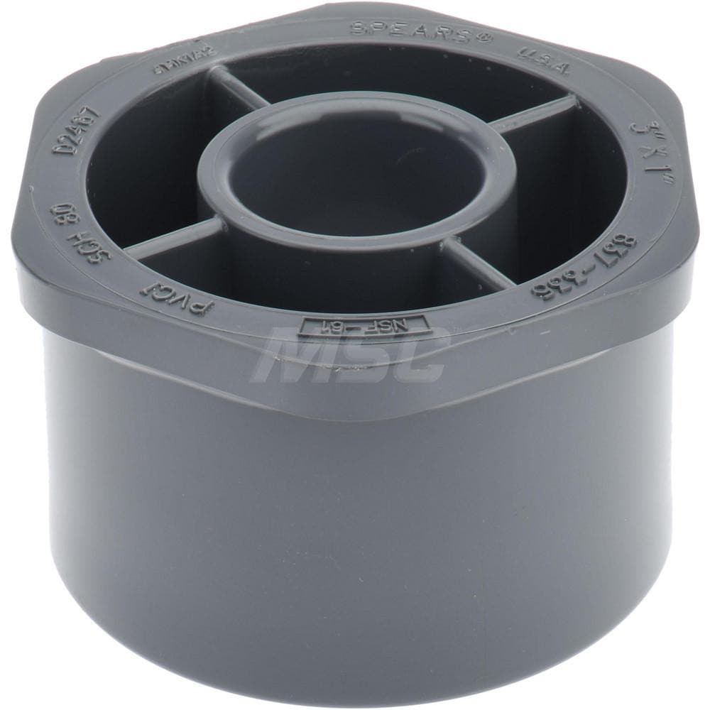 PRO-SOURCE 837-335 3 x 1" PVC Plastic Pipe Reducer Bushing Image