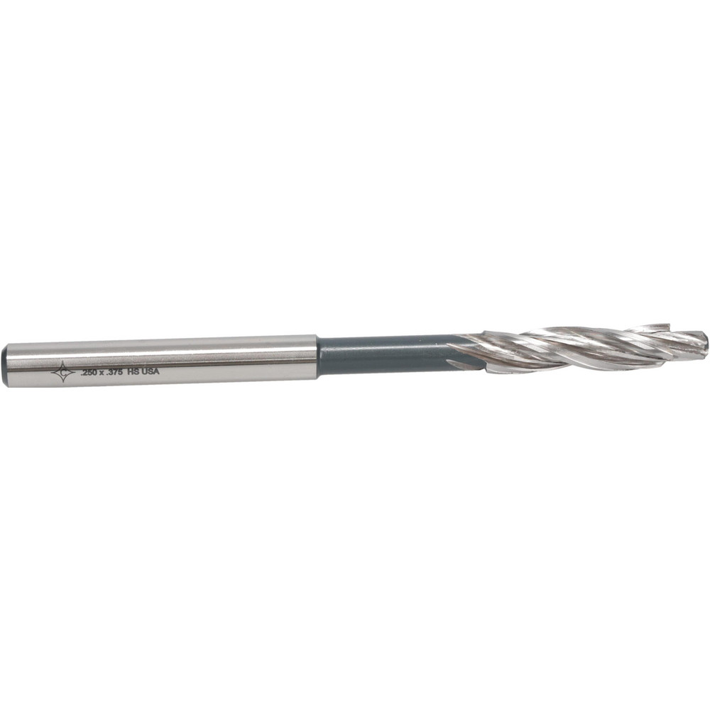 Solid Pilot Counterbore: 3/8" Dia, 1/4" Pilot, 3 Flutes