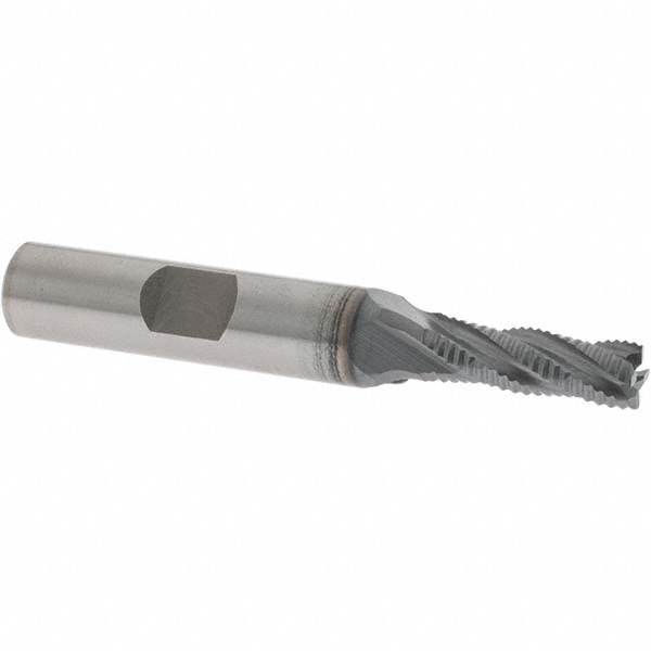 OSG 4559108 Square End Mill: 1/4 Dia, 3/4 LOC, 3/8 Shank Dia, 2-1/2 OAL, 4 Flutes, Cobalt Image