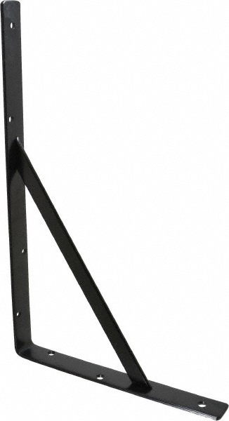 1,000 Lb Capacity, Black Epoxy Coated, L-Bracket - 16" Long, 10" High
