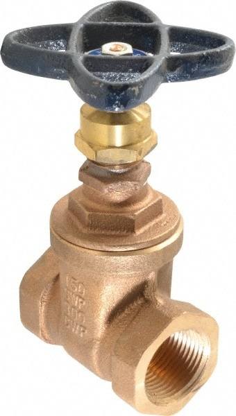 NIBCO NL1J00A Gate Valve: Non-Rising Stem, 1" Pipe, Threaded, Bronze Image