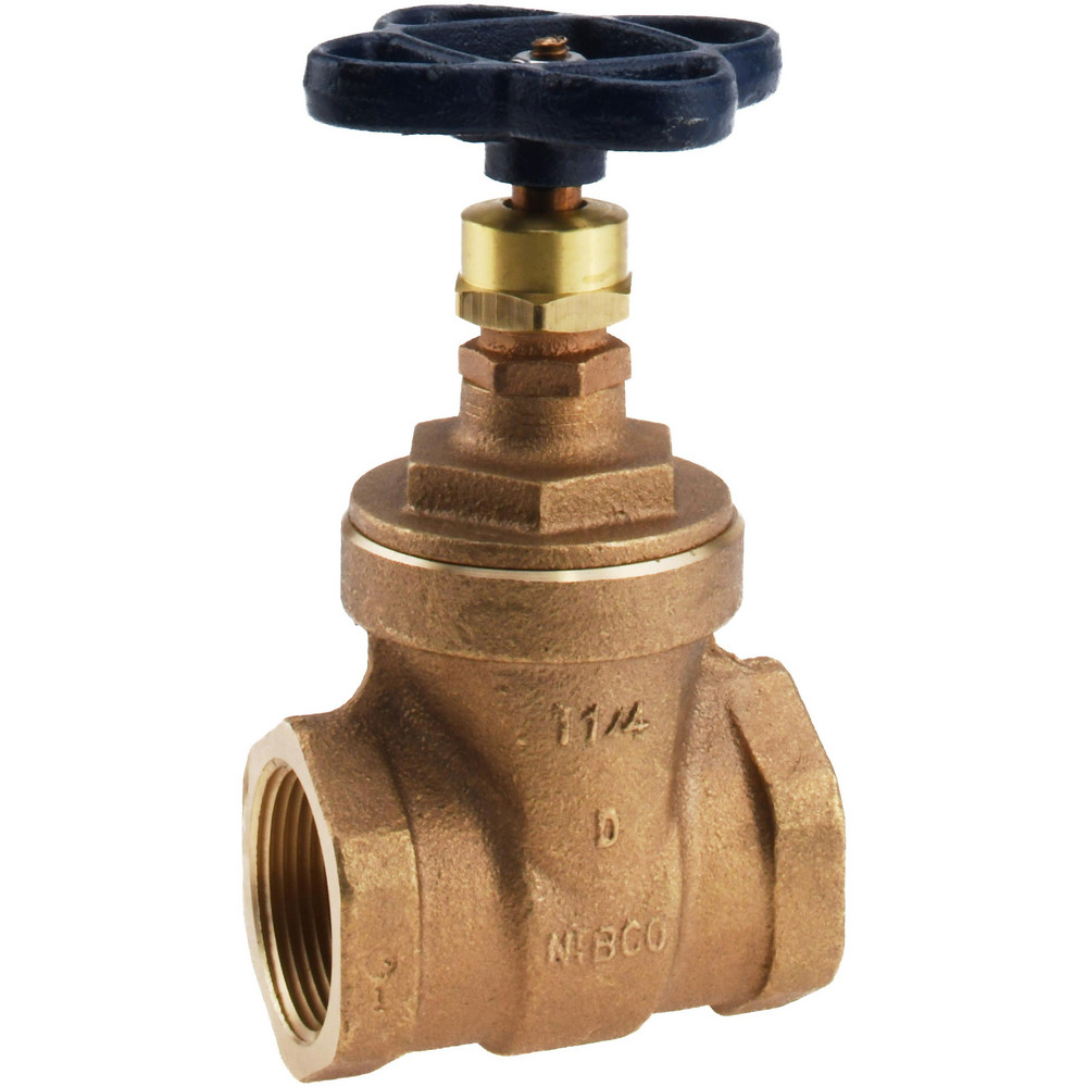 Photos - Nail / Screw / Fastener NIBCO Gate Valve: Non-Rising Stem, 1-1/4" Pipe, Threaded, Bronze - Screw-In Bonnet | Part #T133-1-1/4 T133-1-1/4