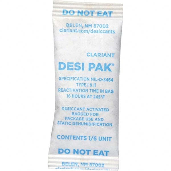 Armor Protective Packaging D1/6UCT Desiccant Packets; Material: Clay ; Packet Size: 5 Grams ; Container Type: Pail ; Number of Packs per Container: 1,200 