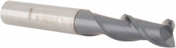 12181381 Square End Mill: 5/16 Dia, 3/4 LOC, 5/16 Shank Dia, 2-1/2 OAL, 2 Flutes, Solid Carbide  