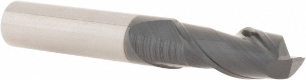 12181422 Square End Mill: 3/8 Dia, 7/8 LOC, 3/8 Shank Dia, 2-1/2 OAL, 2 Flutes, Solid Carbide  