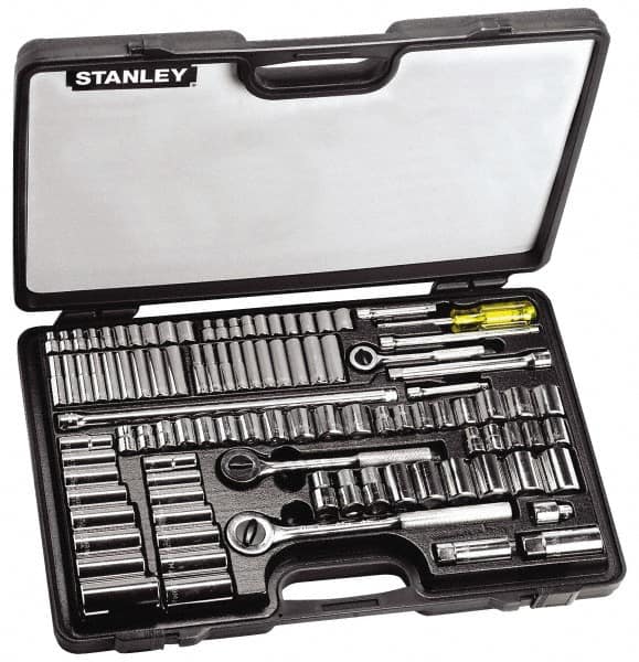 Stanley 92-839 Socket Set, Vanadium Steel, Chrome, Black