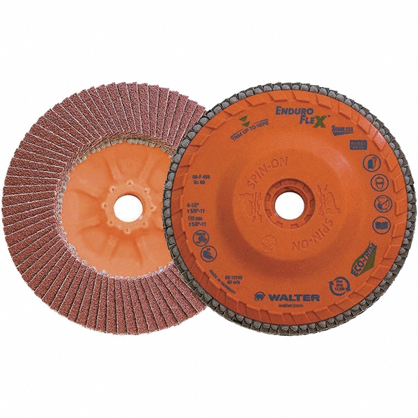 Flap Disc: 5/8-11 Hole, 80 Grit, Zirconia Alumina, Type 27