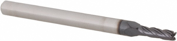 Square End Mill: 2 mm Dia, 6.3 mm LOC, 4 Flutes, Solid Carbide