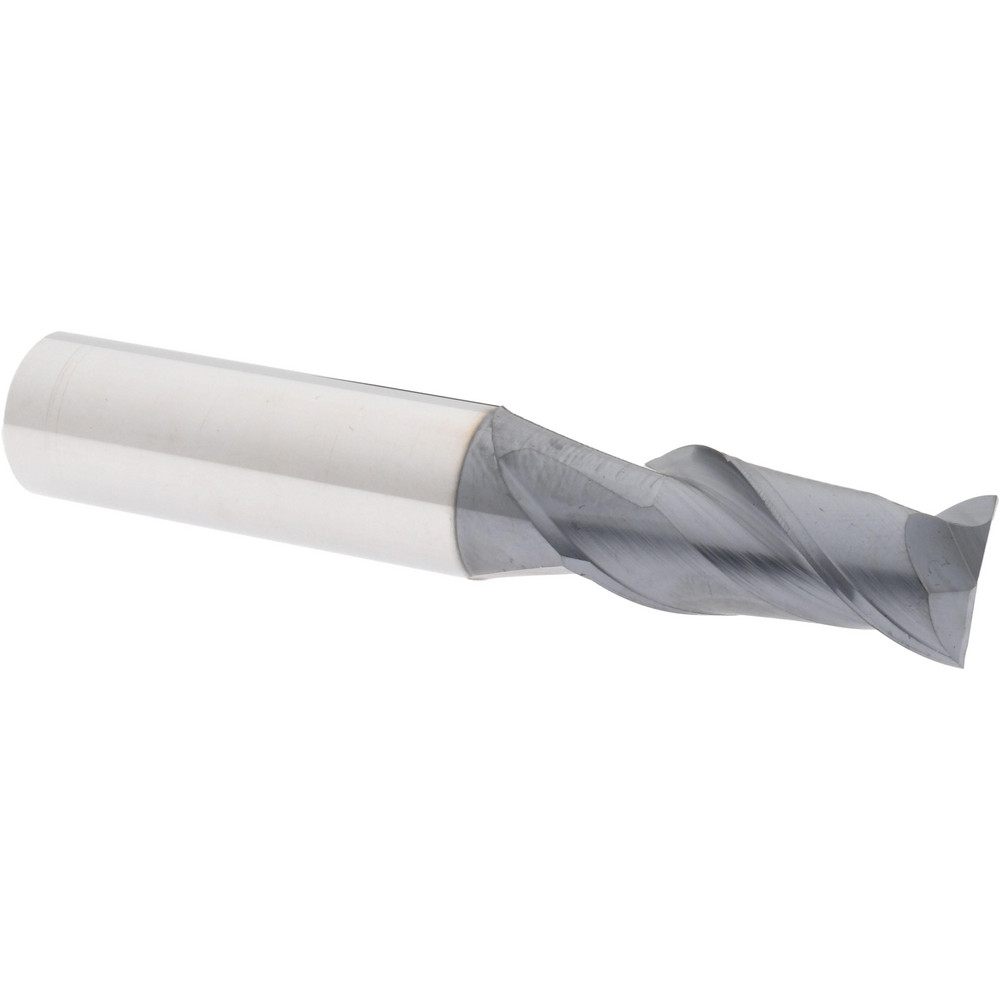 12181454 Square End Mill: 15/32 Dia, 1 LOC, 1/2 Shank Dia, 3 OAL, 2 Flutes, Solid Carbide  