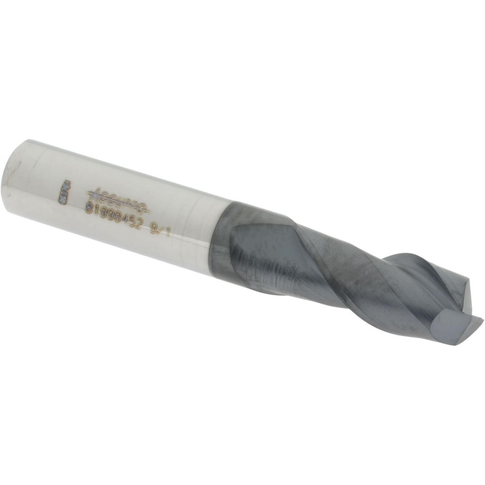 Accupro 12181493 Square End Mill: 9/16 Dia, 1-1/4 LOC, 9/16 Shank Dia, 3-1/2 OAL, 2 Flutes, Solid Carbide 